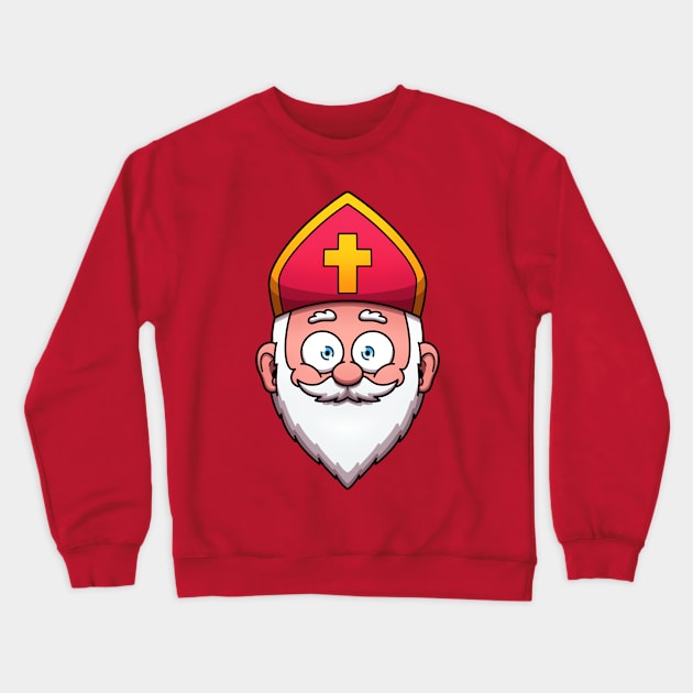 Saint Nicolaas Face Crewneck Sweatshirt by TheMaskedTooner